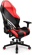 Office Gaming Chair Racing Style High-Back Office Chair PU Leather Executive Ergonomic Swivel Chairs with Rocking Mode