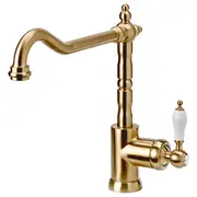 GLITTRAN kitchen mixer tap, brass-colour