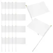 48PCS Hand- Bunting Flag Commanding Referee Flag (White)