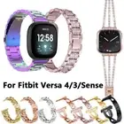 For Fitbit Versa 4/3/Sense 2/Sense Stainless Steel Bracelet Watch Strap Band