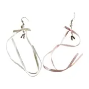 Pink/White Beaded Mobile Phone Peripherals Pendant Ballet Shoe Phone Chain Decor