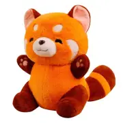 60cm Stuffed Anime Figure Doll Turned Red Panda Plushie Doll Fluffy Hair