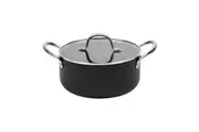 Gourmet Kitchen Meteore Non-Stick Casserole with Flat Lid 24cm