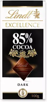 Lindt EXCELLENCE 85% Cocoa Dark Chocolate - Block, 100G - an Indulgent Treat ...