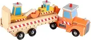 ERINGOGO 1PC Wooden Engineering Vehicle Educational Excavator for and Fun Pull Back and Play Present