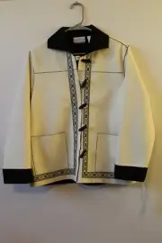 Alfred Dunner White / Black Jacket Coat New with Tags Size 6P