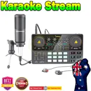 Live Streaming Sound Card USB Audio Interface Mixer DJ Karaoke 8 Modes