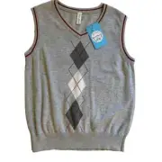NWT Benito & Benita Gray Argyle Sweater Vest 11-12