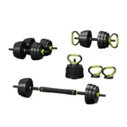 NNEDSZ 25kg Adjustable Dumbbells Set Kettle Bell Weight Plates Barbells Gym