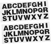 HORIALENCE 2pcs Black Reflective Alphabet Stickers for Vehicles Self Adhesive PVC Letters for Customizing Cars and Motorcycles Durable Mirror Stickers for Personalization