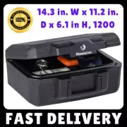 SentrySafe Fireproof Money Safe with Key Lock, Black, Portable Carrying Lock Box