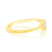 Luminesce Lab Grown Single Diamond Ring In 9ct Yellow Gold, Q