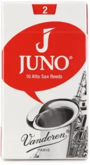 Vandoren JUNO JSR612 Alto Saxophone Reeds - 2.0 (10-pack) (2-pack) Bundle