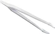 Soft Contact Lens Tweezers White Plastic w/Silicone Tips, 5 Inch Long