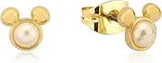 [Disney] Women's SS YGP MICKEY PEARL STUDS Stud Earrings, Multicolor, 1CM