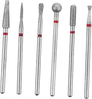 SAFIGLE Complete Nail Drill Bits Set 6pcs Grinding Heads Nail Polish Grinding Tool Manicure Kit