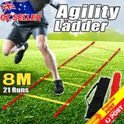 8M Agility Speed Sport Trainning Ladder Soccer Fitness Boxing 21Runs Bag Gym NEW