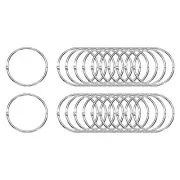 24pcs Binder Rings 3 Inch Loose Leaf Binder Ring Metal Book Rings Silver Tone