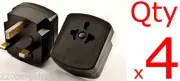 Plug Adapter 4PK US EU To UK Ireland UAE 3 Prong Plug Adaptor British Type G
