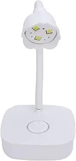 Gooseneck Nail Light, Miniature Nail Art Lamp with Rechargeable Battery, Quick Drying LED Lamp for Salon, Abs, 3pcs Chips, 1600mAh Battery Capacity