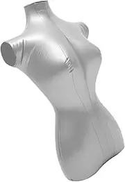 GLEAVI 2pcs Inflatable Mannequin Sewing Mannequin Wig Pin Wig Head Canvas Block Mannequin Mannequins Tripod Wig Stand Plus Size Mannequin Halloween Mannequin Torso Fashion PVC Silver