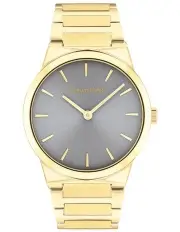 [Calvin Klein] Linear Elegance Ionic Plated Thin Steel Watch in Grey