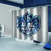 United States Navy Crest 3D Shower Curtain Waterproof Fabric Bathroom Decoration