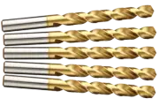 5 pcs. metalworking HSS-TIN twist drill set Ø 7.6-8 mm (0.1 mm steps)