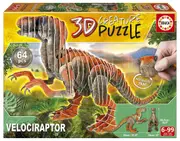 3D Creature Puzzle - Velociraptor