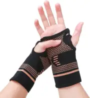 Compression Arthritis Copper Glove s,Wrist Brace for Carpal Tunnel M, Black