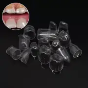 64Pcs Dental Resin Temporary Teeth Preformed Crown Transparent for Children Kids