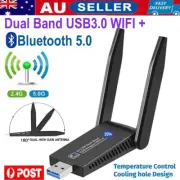 1300Mbps USB 3.0 Wireless WiFi Receiver Bluetooth Adapter 5GHz Dual Band Dongle