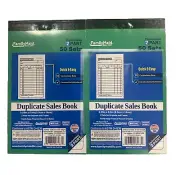 2 Pack Duplicate Sales Book Carbonless 2 Part - 50 Sets - 3.25” X 5.5” - New