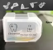 5pc Dental Kids Strip Crown Form-Pedo Pediatric Deciduous Primary Anterior Crown