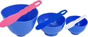 ORILAO 3Pcs Flexible Rubber Mixing Bowls,Dental Rubber Plastic Spatulas for Alginate and Plaster Materials