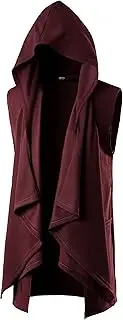 [GIVON] Mens Sleeveless Ruffle Shawl Collar Cardigan with