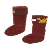 Hunter 1105 Kids Original Crab Cuff Dulse Boot Socks Sz L 1-3K
