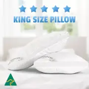 2xAus Made KING SIZE Microfibre Gusseted Pillow Altern to Feather/Down/Hotel