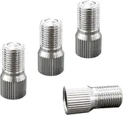 4PCS 19mm Valve Cap Stem Extenders, Screw-on Car Tire Valve Stem Extensions, Universal Nickle Plated Brass Wheel Tire Caps Extender Adapter for Car Truck Motorcycle Bike