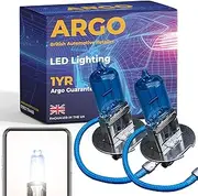 Argo H3 Bulb 100w Xenon White 6000k Super Bright Replacement H3 Headlight Bulb 453 Pk22s 483 Car Van Front Fog Light Lamp High Low Beam Upgrade Halogen H3 Bulbs 12v