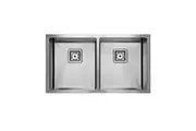 SWEDIA Dante Stainless Steel Kitchen Sink - 800mm Double Bowl - 1.5mm Thick - Top/Under Mount