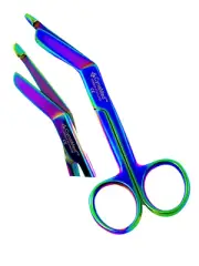 GERMAN 1 Lister Bandage Nurse Scissors - 4.5" Multi Titanium Color Rainbow NURSE