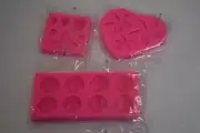 Assorted Floral Silicone Mold Berries DIY for Desserts Chocolate Decoration 3 Pk