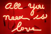 All You Need Is Love Acrylic 14" Neon Sign Lamp Light Bar Beer With Dimmer AA