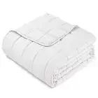 yescool Weighted Blanket for Adults (17 lbs, 60" x 80",White) Cooling Heavy B...