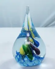 M Design Art Glass Art Rainbow Millefiori Paperweight PW-1071