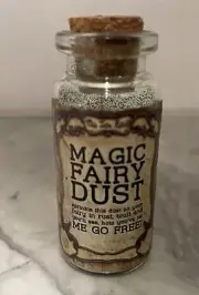 Magic Fairy Dust Glass Vial Cork Top Tinker Bell Green Glitter Pixie Dust Bottle