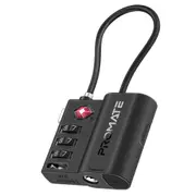 Promate TagLock TSA Luggage Lock with Smart Precision Tracking Tag. Works with [TAGLOCK]