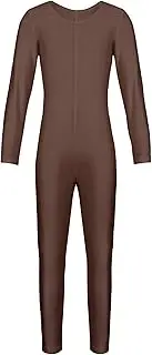 [Loodgao] Kids Girls Spandex Long Sleeve Ballet Dance Gymnastic Unitard Tight Stretch Full Bodysuit Jumpsuit