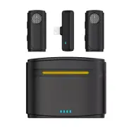 Wireless Lavalier Microphone Mini Portable Lapel Mic Dual-Channel Audio1574